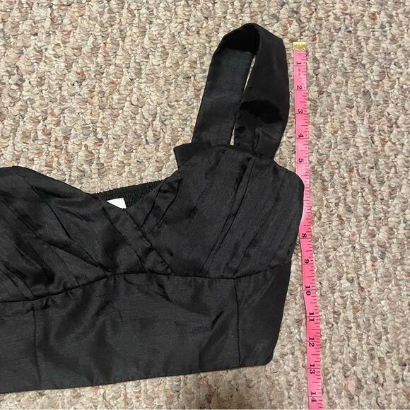 Aritzia Wilfred Rhapsody Crop Blouse Black- Size 4 - Picture 7 of 8